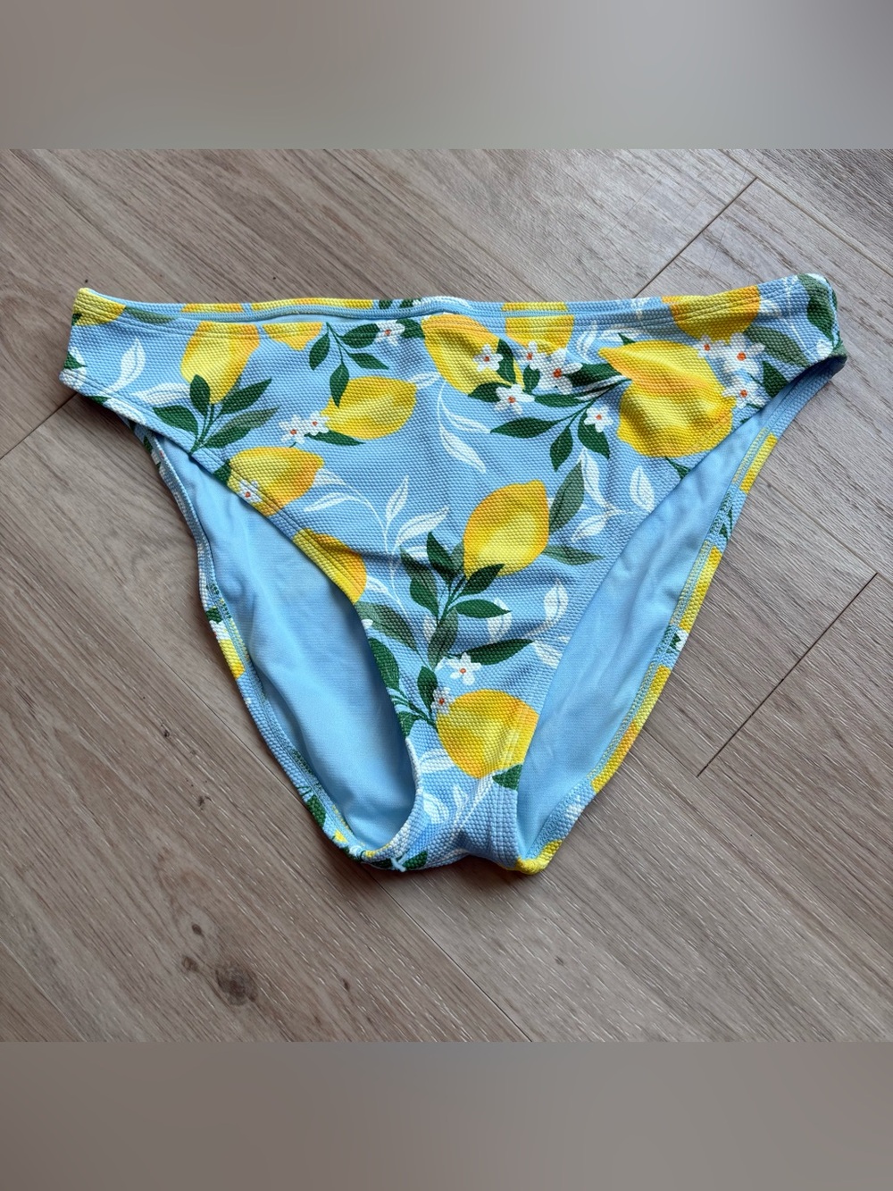Time And Tru Floral Lemon Plus Size Swim Bikini Bottoms XL